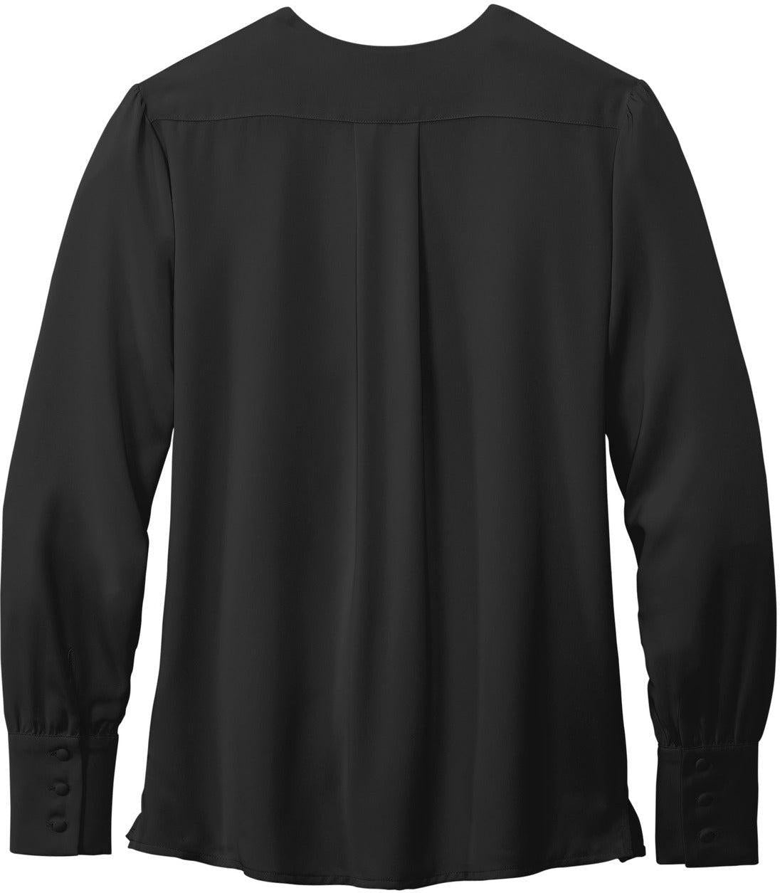 Brooks Brothers Women's Open-Neck Satin Blouse With Custom