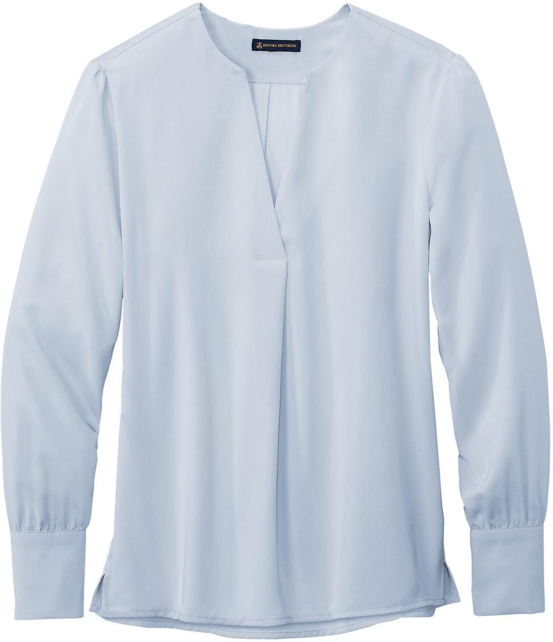 Brooks Brothers Women's Open-Neck Satin Blouse With Custom