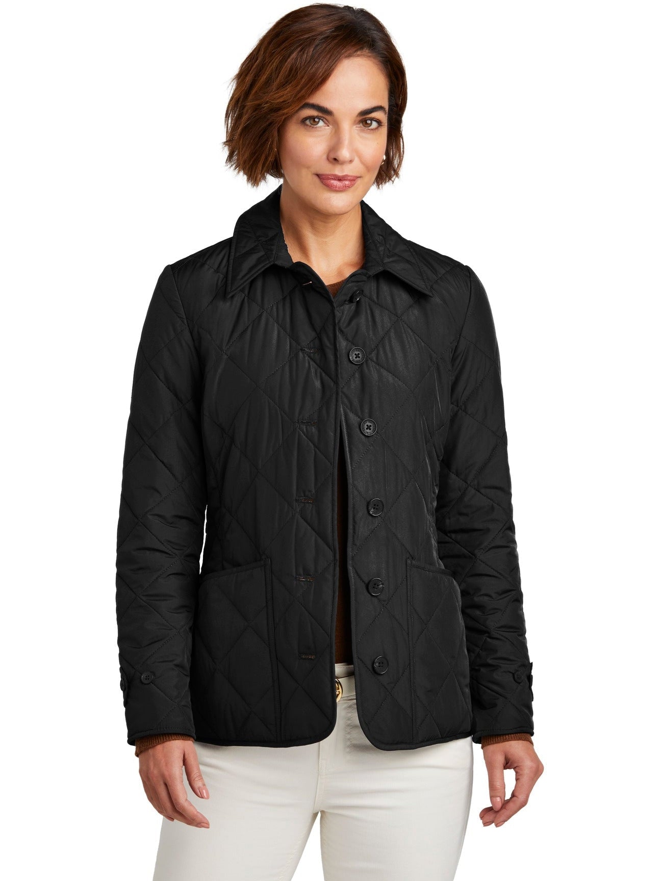 Brooks Brothers Women's Quilted Jacket With Custom Embroidery