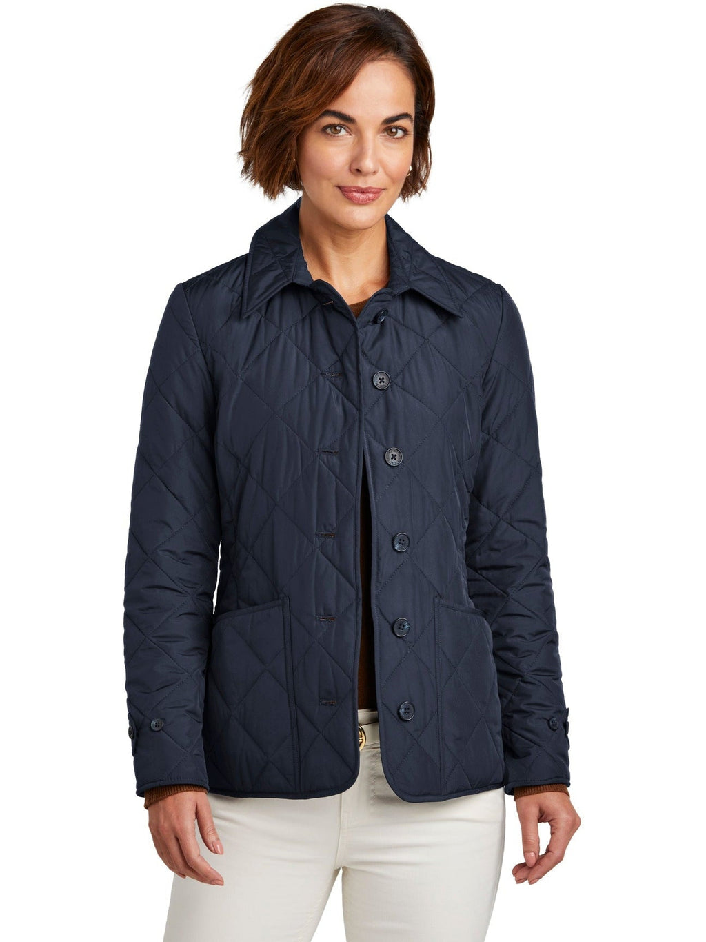 Brooks Brothers Women's Quilted Jacket With Custom Embroidery