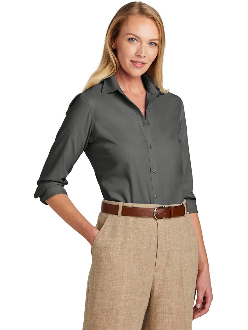 no-logo Brooks Brothers Ladies Wrinkle-Free Stretch Nailhead Shirt-New-Brooks Brothers-Thread Logic