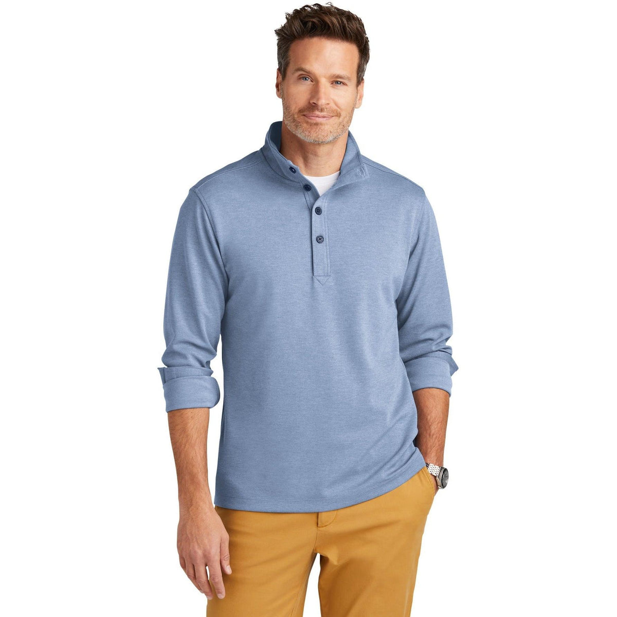 no-logo Brooks Brothers Mid-Layer Stretch 1/2-Button-New-Brooks Brothers-Thread Logic