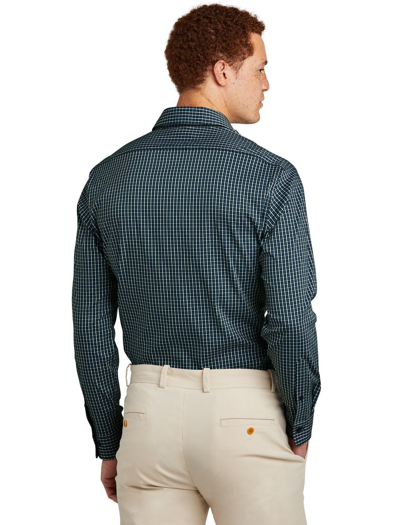 no-logo Brooks Brothers Tech Stretch Patterned Shirt-New-Brooks Brothers-Thread Logic