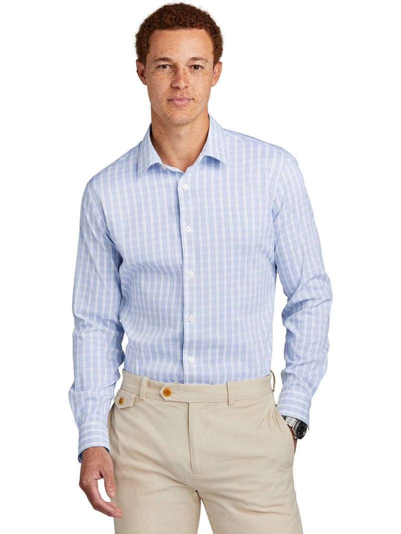 no-logo Brooks Brothers Tech Stretch Patterned Shirt-New-Brooks Brothers-Thread Logic