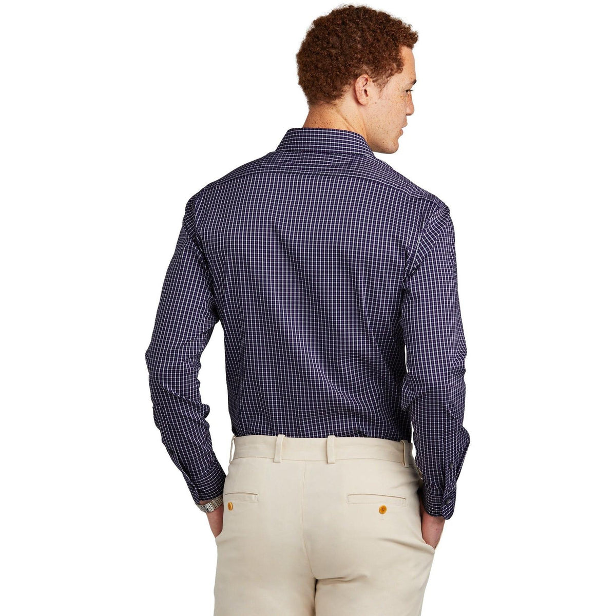 no-logo Brooks Brothers Tech Stretch Patterned Shirt-New-Brooks Brothers-Thread Logic