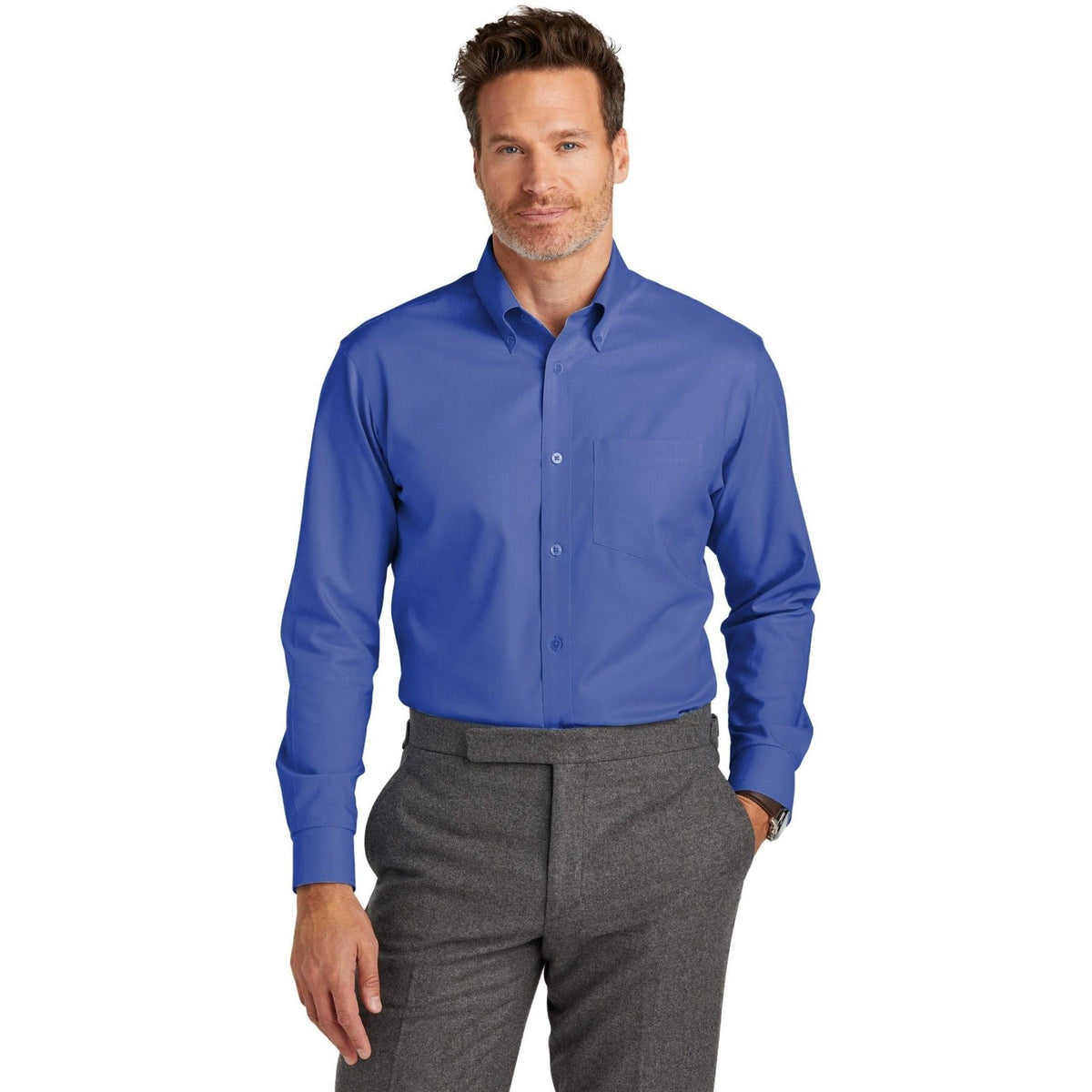 no-logo Brooks Brothers Wrinkle-Free Stretch Nailhead Shirt-New-Brooks Brothers-Thread Logic