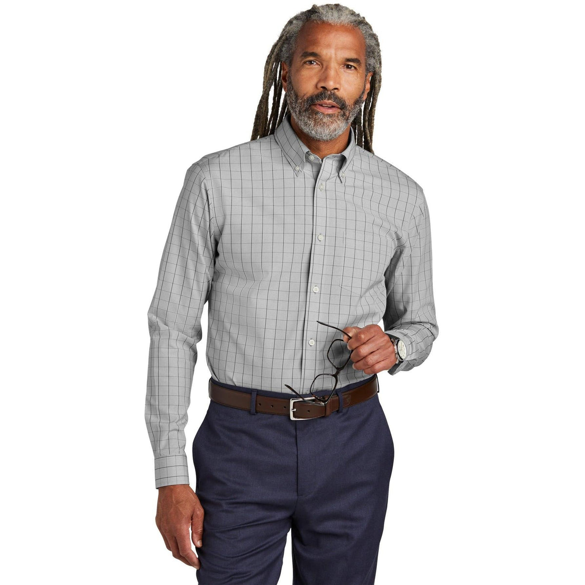 no-logo Brooks Brothers Wrinkle-Free Stretch Patterned Shirt-New-Brooks Brothers-Thread Logic