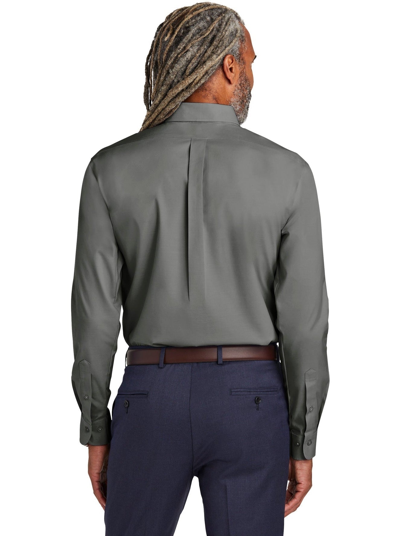超美品Brooks Brothers グレー ラガーシャツ M Brooks Brothers Wrinkle-Free Stretch Pinpoint Shirt With Custom