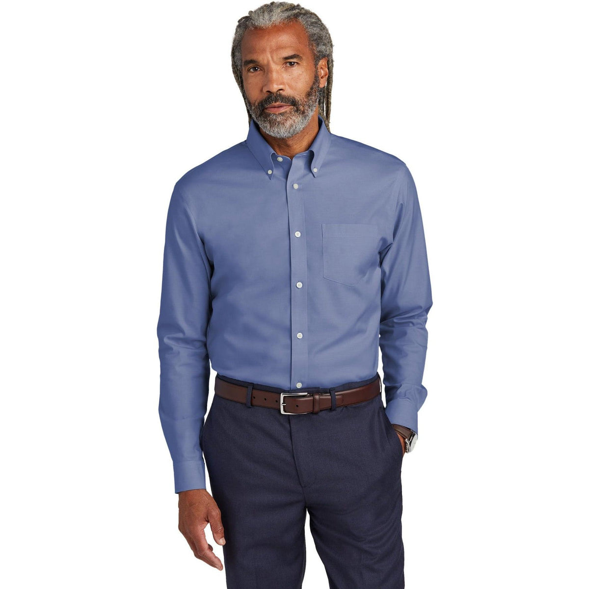 no-logo Brooks Brothers Wrinkle-Free Stretch Pinpoint Shirt-New-Brooks Brothers-Thread Logic