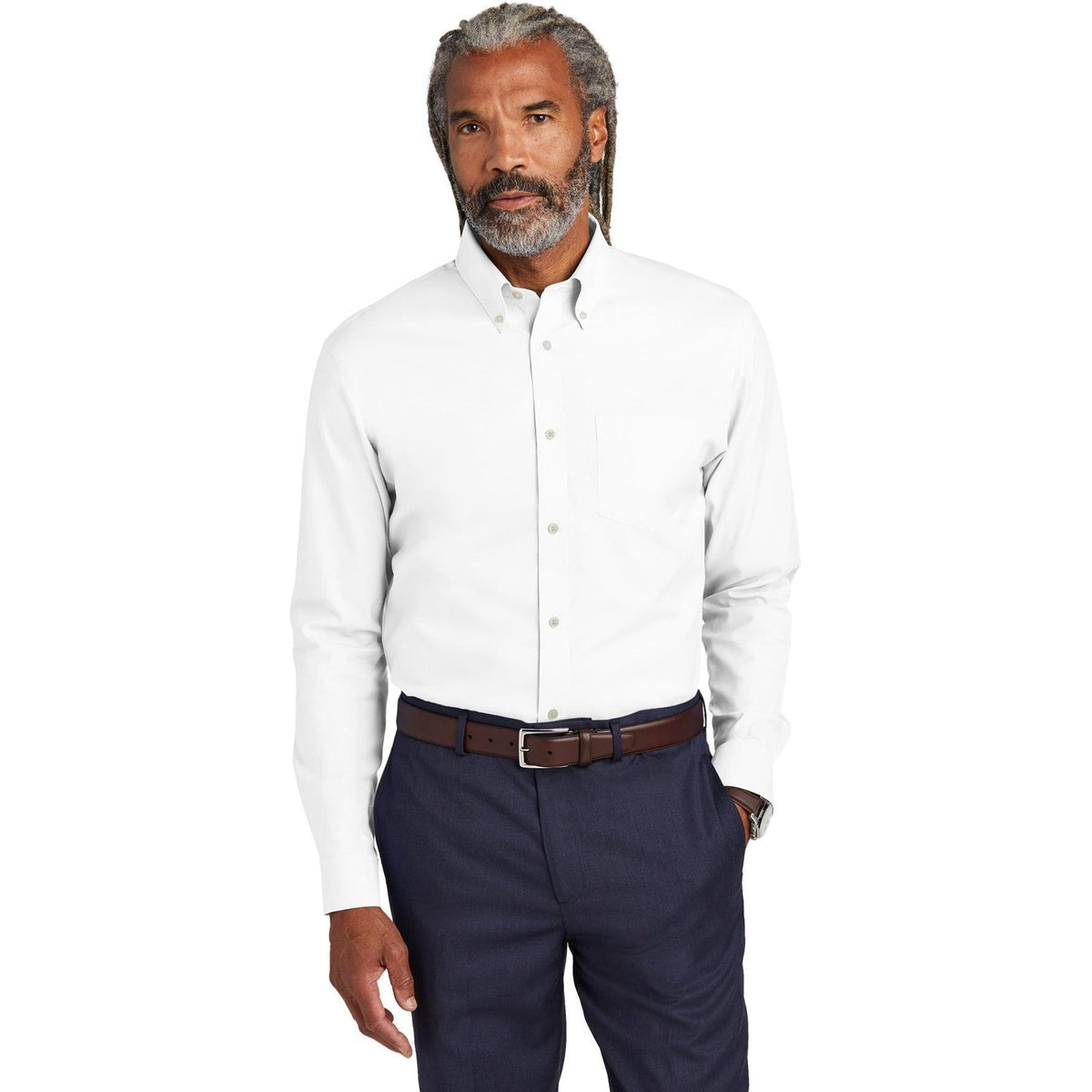 no-logo Brooks Brothers Wrinkle-Free Stretch Pinpoint Shirt-New-Brooks Brothers-Thread Logic