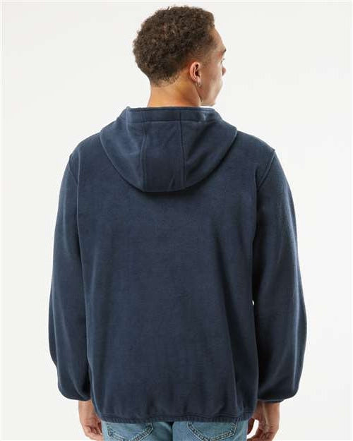 no-logo Burnside Polar Fleece Quarter-Zip Hooded Pullover-Apparel-Burnside-Thread Logic