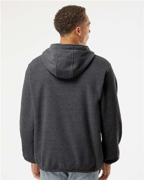 no-logo Burnside Polar Fleece Quarter-Zip Hooded Pullover-Apparel-Burnside-Thread Logic