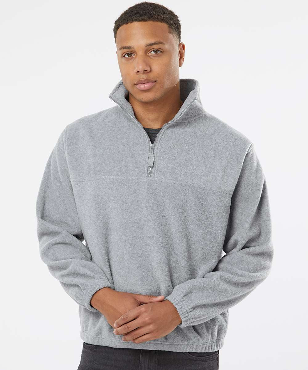 no-logo Burnside Polar Fleece Quarter-Zip Pullover-Fleece-Burnside-Thread Logic