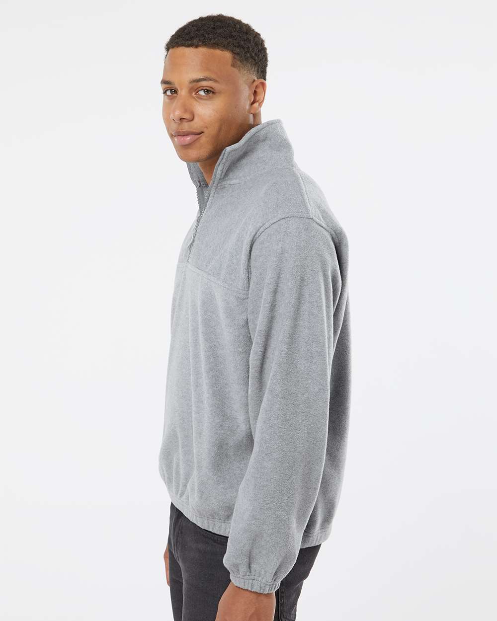 no-logo Burnside Polar Fleece Quarter-Zip Pullover-Fleece-Burnside-Thread Logic