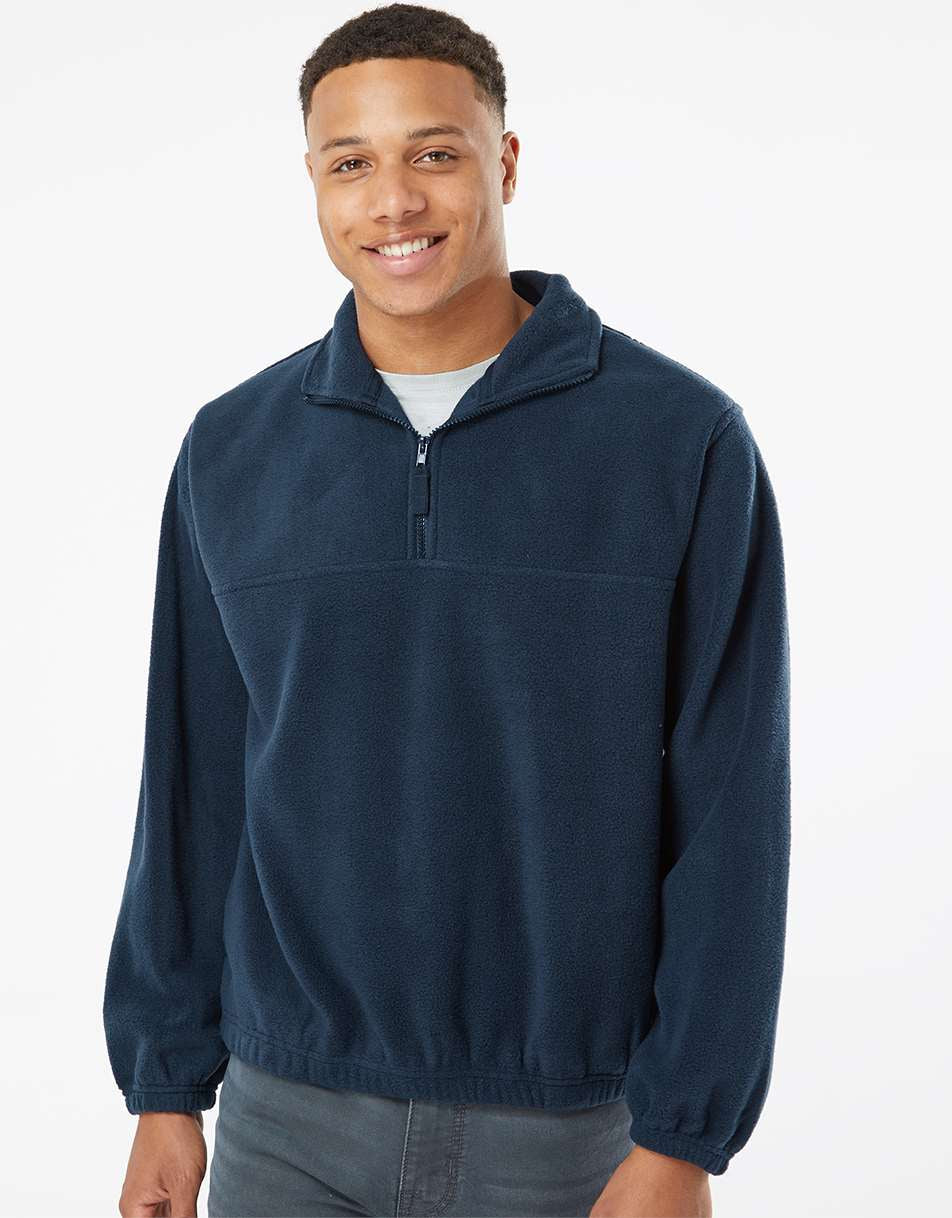 no-logo Burnside Polar Fleece Quarter-Zip Pullover-Fleece-Burnside-Thread Logic