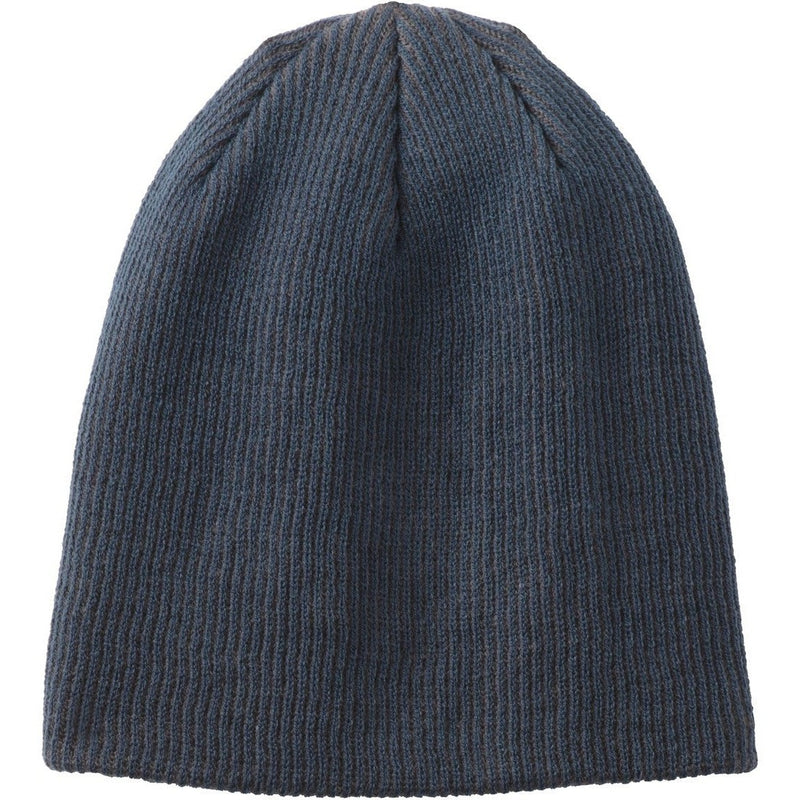 no-logo CLOSEOUT - Port Authority Rib Knit Slouch Beanie-Port Authority-Dress Blue Navy/Iron Grey-OSFA-Thread Logic