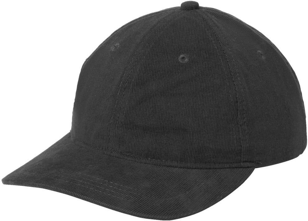 no-logo Port Authority Light Corduroy Dad Cap-Port Authority-Deep Black-OSFA-Thread Logic