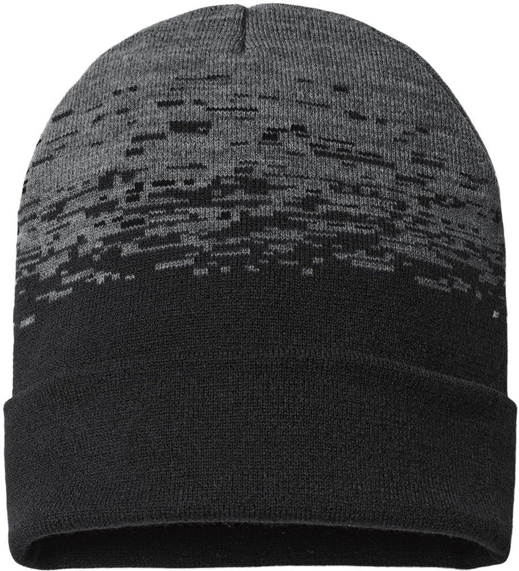 Cap America Static Pattern Knit with Cuff 