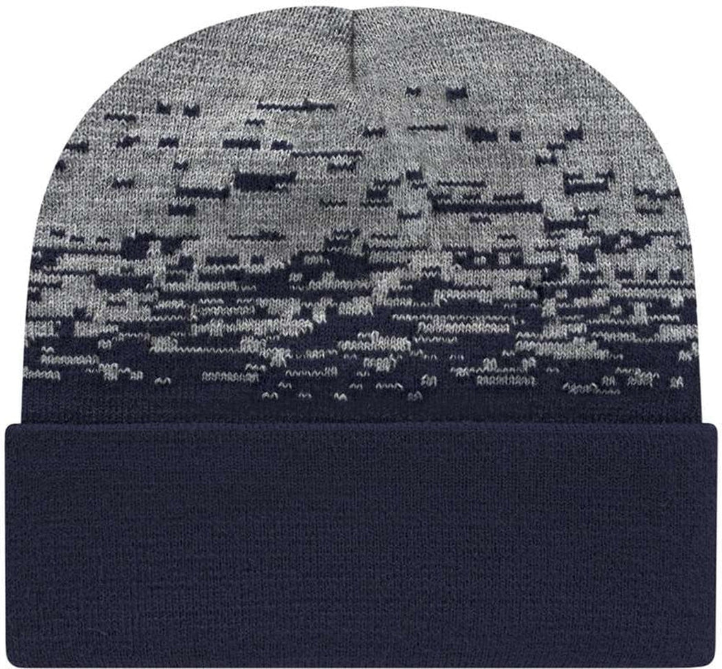 Cap America Static Pattern Knit with Cuff 