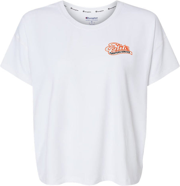no-logo Champion Ladies Sport Soft Touch Crop T-Shirt-Apparel-Champion-Thread Logic