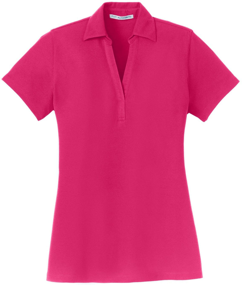 CLOSEOUT - Port Authority Ladies Silk Touch Y-Neck Polo