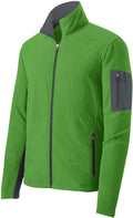 no-logo CLOSEOUT - Port Authority Summit Fleece Full-Zip Jacket-Discontinued-Port Authority-Vine Green/Magnet-3XL-Thread Logic