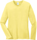 CLOSEOUT - Port & Company Ladies Long Sleeve Cotton T-Shirt