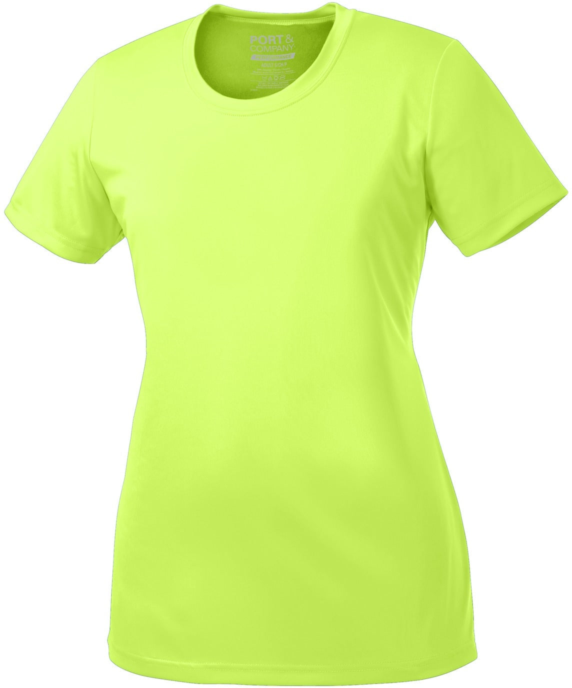 no-logo CLOSEOUT - Port & Company Ladies Performance Tee-Discontinued-Port & Company-Neon Yellow-3XL-Thread Logic