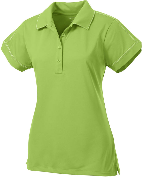  CLOSEOUT - Sport-Tek Ladies Contrast Stitch Polo-Discontinued-Sport-Tek-Green Oasis-4XL-Thread Logic