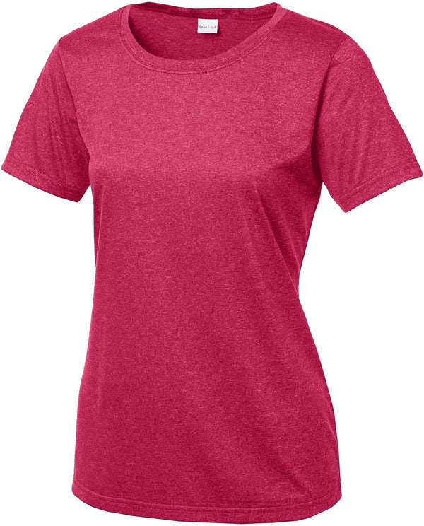 CLOSEOUT - Sport-Tek Ladies Heather Contender Scoop Neck Tee