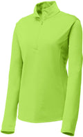  CLOSEOUT - Sport-Tek Ladies PosiCharge Competitor 1/4-Zip Pullover-Discontinued-Sport-Tek-Lime Shock-S-Thread Logic