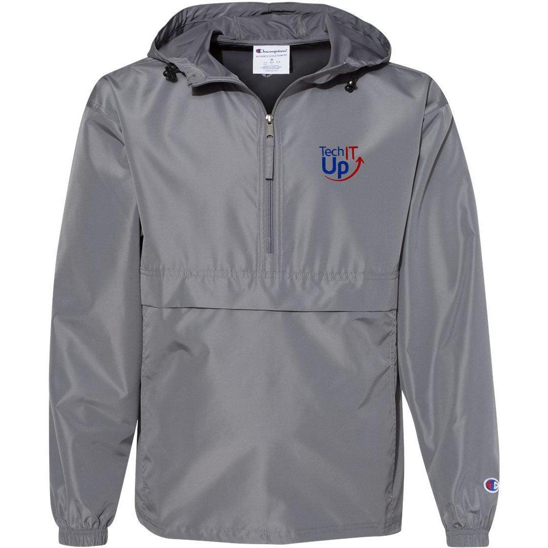 no-logo Champion Packable Quarter-Zip Jacket-Men's Jackets-Champion-Thread Logic