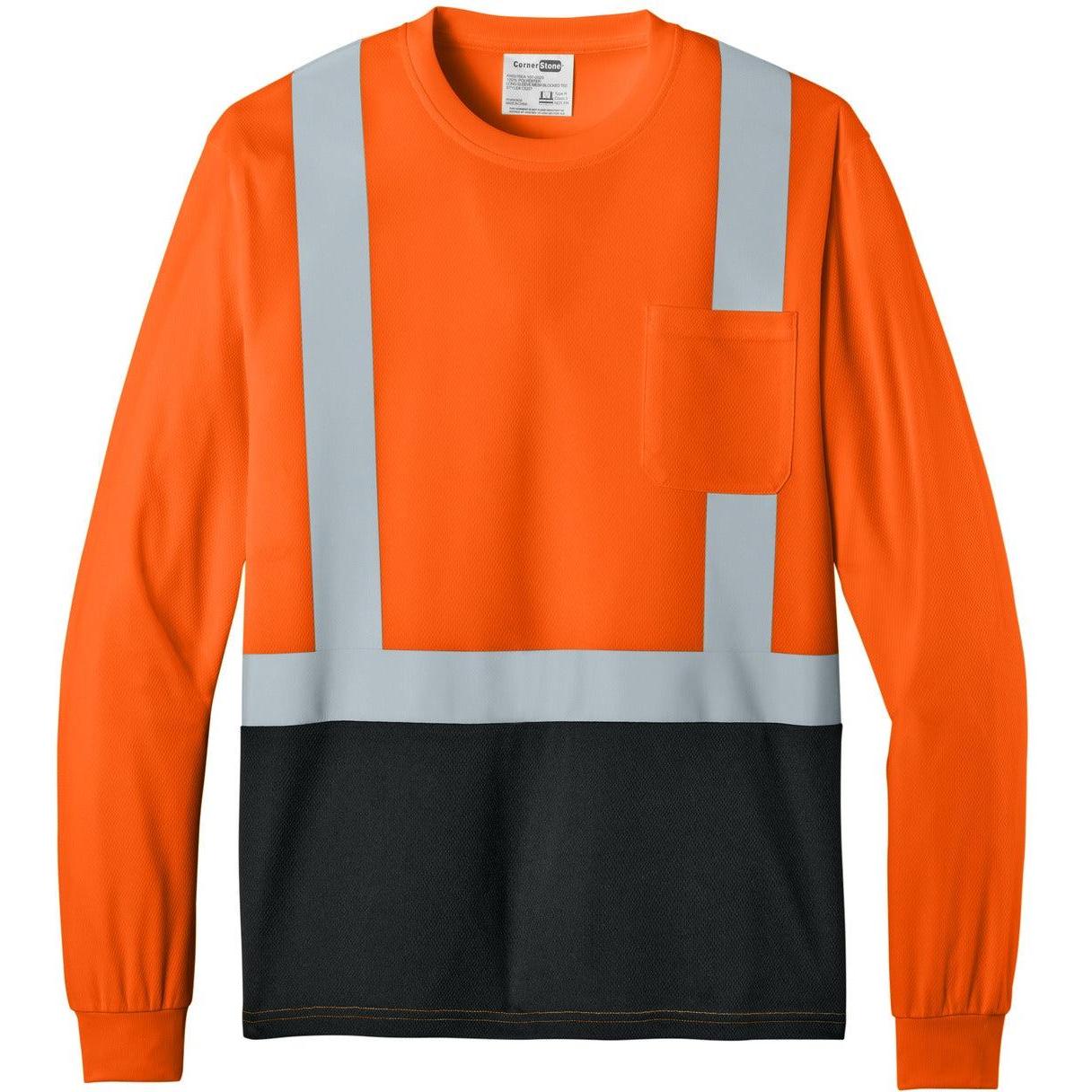 CornerStone ANSI 107 Class 2 Long Sleeve Mesh Blocked Tee