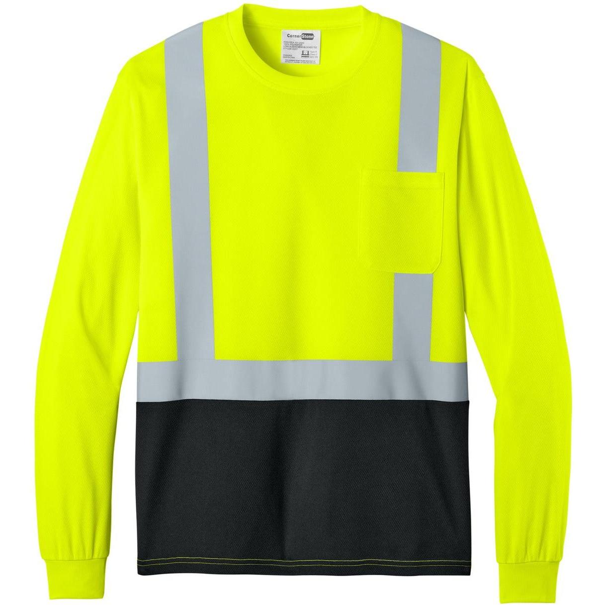 CornerStone ANSI 107 Class 2 Long Sleeve Mesh Blocked Tee