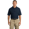 no-logo CLOSEOUT - CornerStone Industrial Pocket Pique Polo-CornerStone-Navy-S-Thread Logic