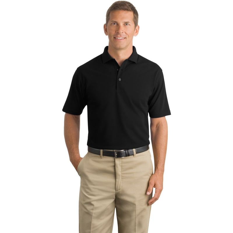 no-logo CLOSEOUT - CornerStone Industrial Pique Polo-CornerStone-Black-XL-Thread Logic