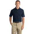 no-logo CLOSEOUT - CornerStone Industrial Pique Polo-CornerStone-Navy-S-Thread Logic