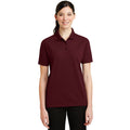 no-logo CLOSEOUT - CornerStone Ladies Industrial Pique Polo-CornerStone-Burgundy-M-Thread Logic