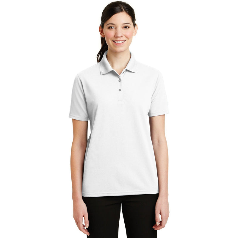 no-logo CLOSEOUT - CornerStone Ladies Industrial Pique Polo-CornerStone-White-S-Thread Logic