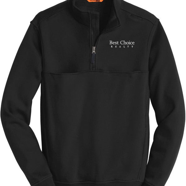 トップス CORNERSTONE SHORT PULLOVERS (DARK GREY) Cornerstone CS626 1/2-Zip Pullover with Custom Embroidery