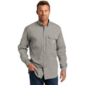 no-logo CLOSEOUT - Carhartt Force Ridgefield Solid Long Sleeve Shirt-Carhartt-Asphalt-L-Thread Logic
