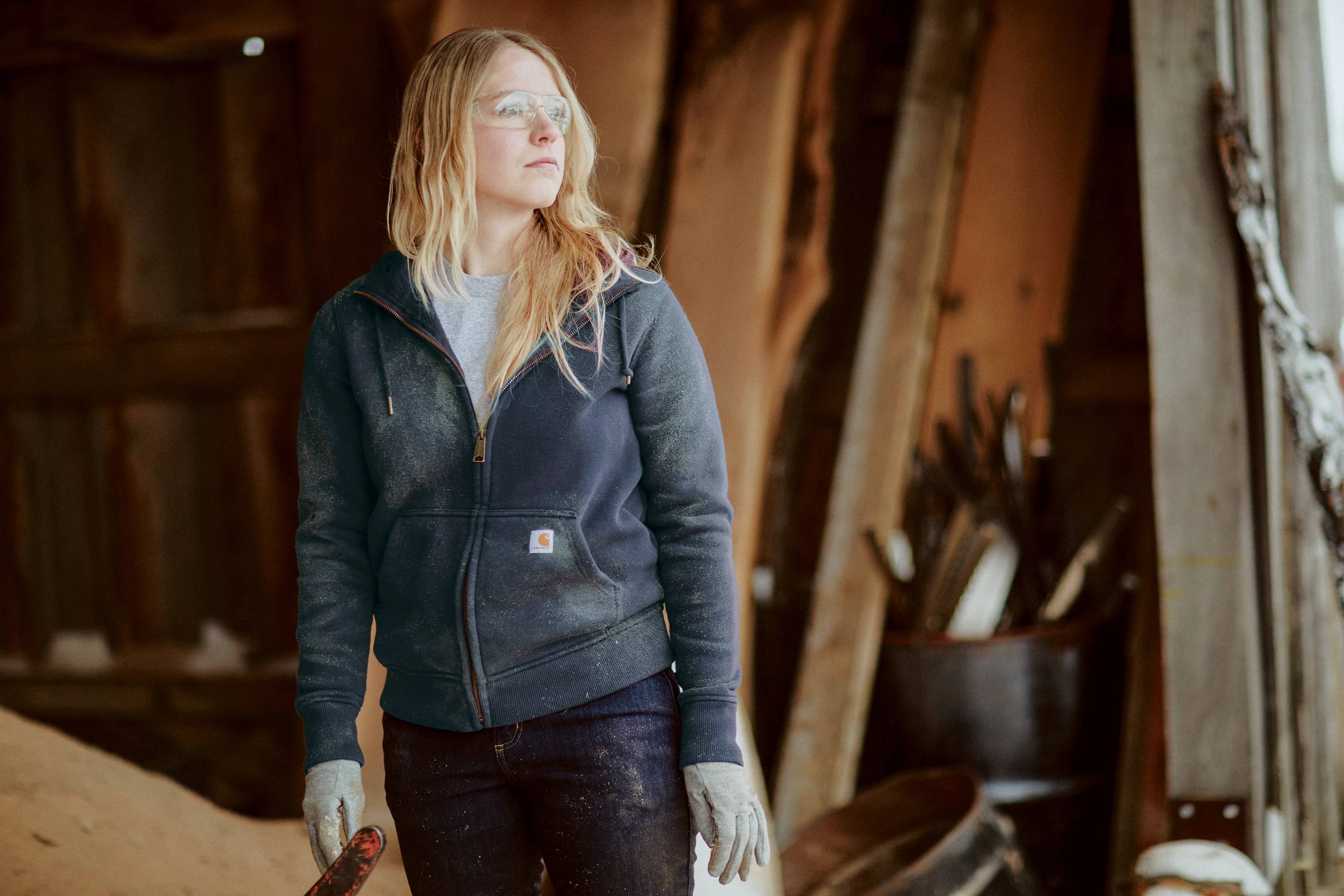 ClariS フーディー Carhartt CT102788 Full-Zip Sweatshirt with Custom Embroidery