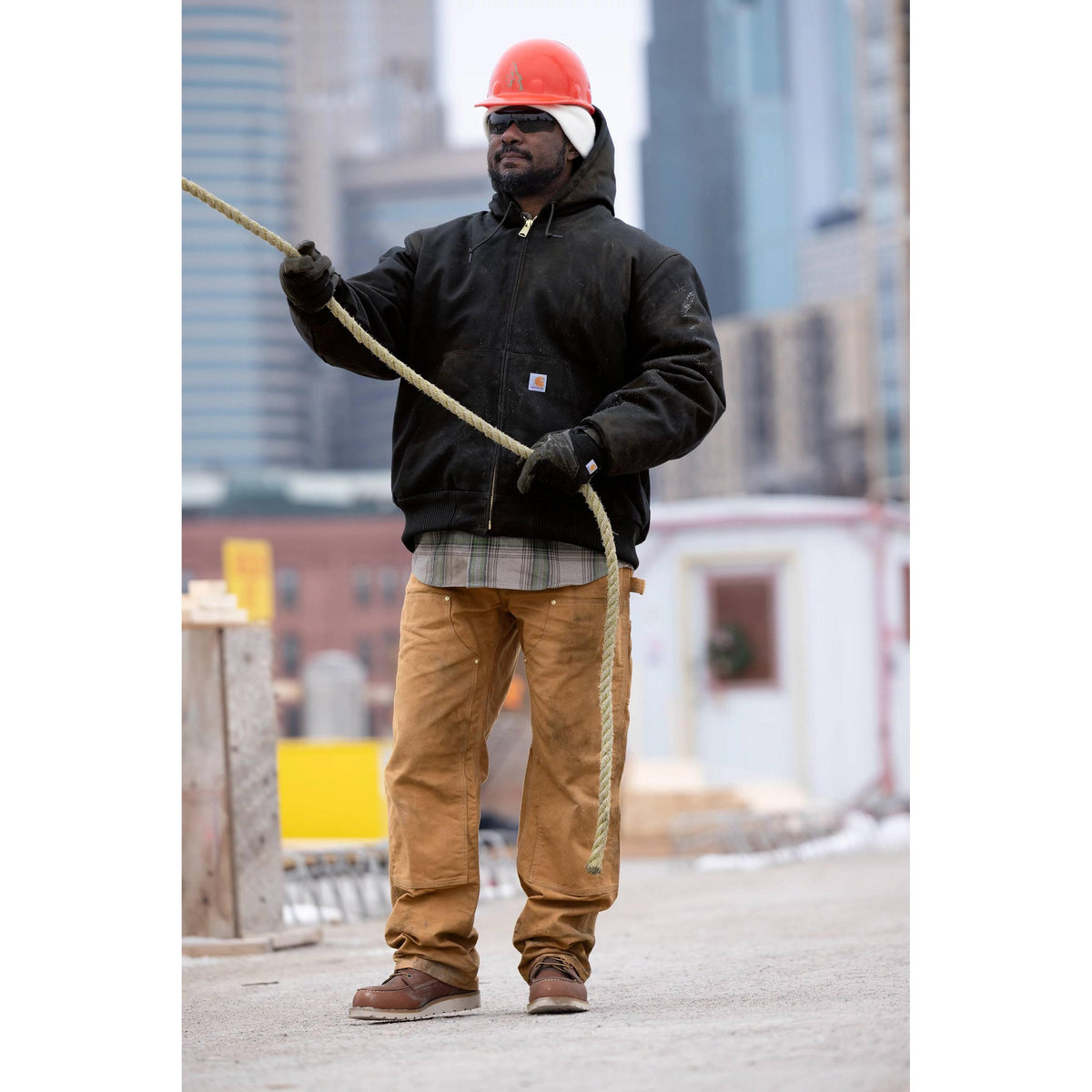 no-logo Carhartt Quilted-Flannel-Lined Duck Active Jacket-New-Carhartt-Thread Logic