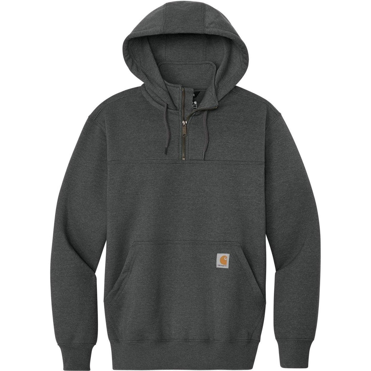 no-logo Carhartt Tall Rain Defender Paxton Heavyweight Hooded Zip Mock Sweatshirt