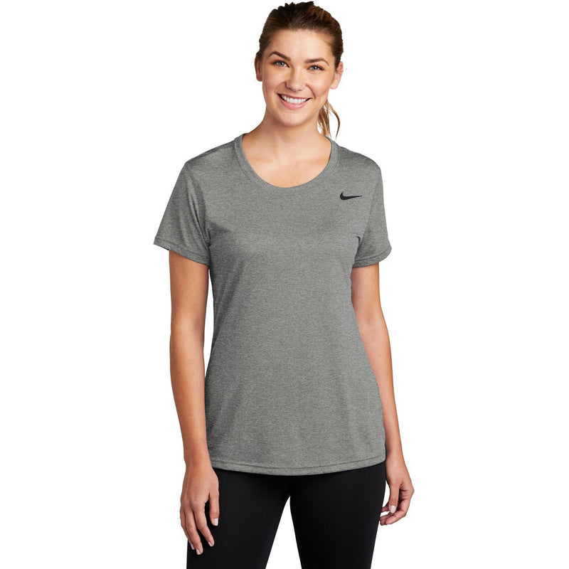 no-logo CLOSEOUT - Nike Ladies Legend Tee-Nike-Carbon Heather-XL-Thread Logic