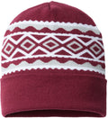 Cap America USA-Made Diamond Knit Cuff-Apparel-CAP AMERICA-Maroon/ Silver-OSFA-Thread Logic