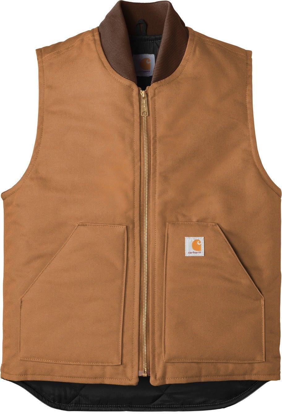carhartt vest tobacco Costco has the mens rib collar and its a perfect layering piece for fall, winter, or chilly mornings when you want freedom of movement without bulk. The rib collar adds extra warmth Practical features include a zippered chest pocket Carhartt Duck Vest - Black