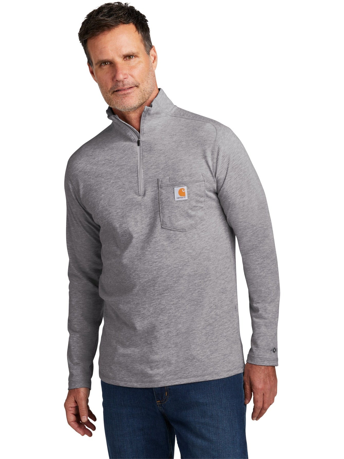 no-logo Carhartt Force 1/4-Zip Long Sleeve T-Shirt-Regular-Carhartt-Thread Logic