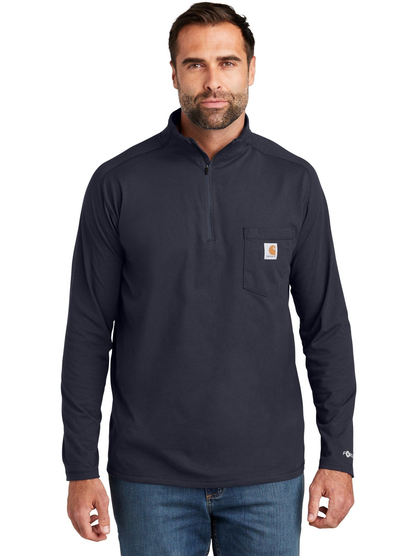 no-logo Carhartt Force 1/4-Zip Long Sleeve T-Shirt-Regular-Carhartt-Thread Logic