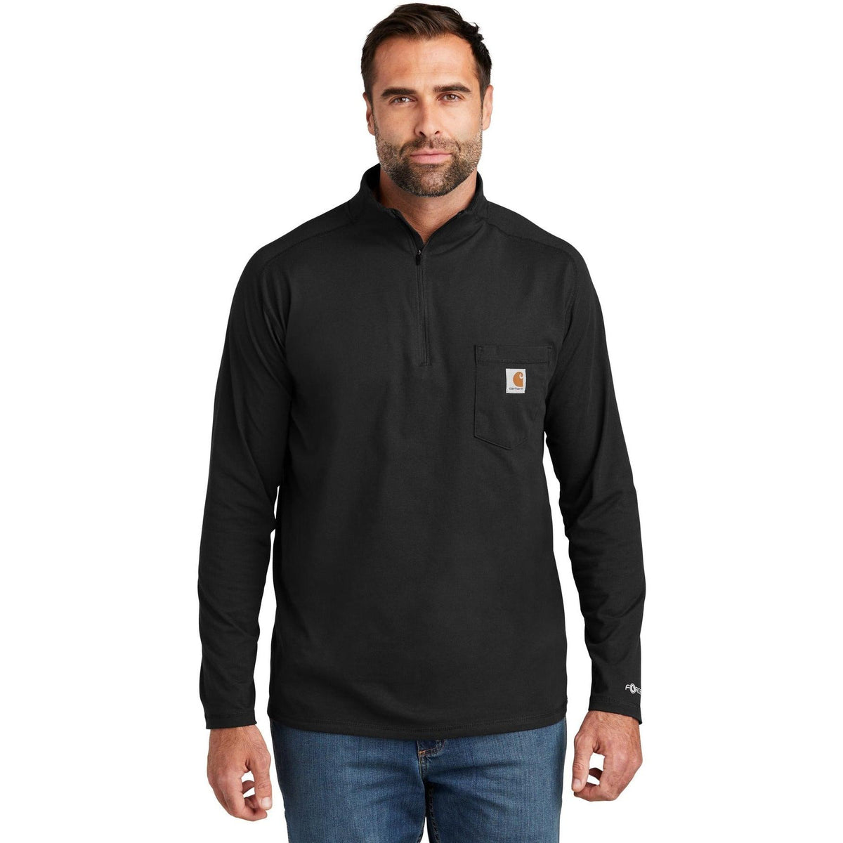 no-logo Carhartt Force 1/4-Zip Long Sleeve T-Shirt-Regular-Carhartt-Thread Logic